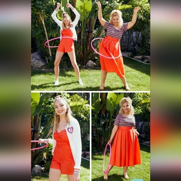 Modcloth x Barbie Orange Belted Retro Skirt - Picture 4 of 14
